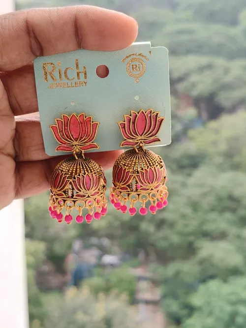 Lotus jhumka 